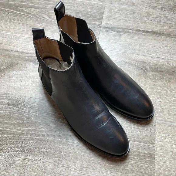 Everlane The New Modern Chelsea Boot Black Leather Pull On Bootie Size 9 - Picture 8 of 15